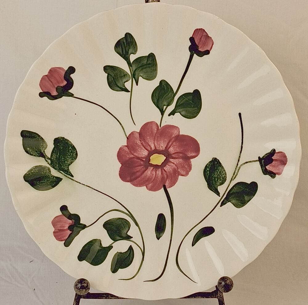 Vintage Blue Ridge Southern Potteries Red Nocturne Colonial Dinner Plate 10.4"